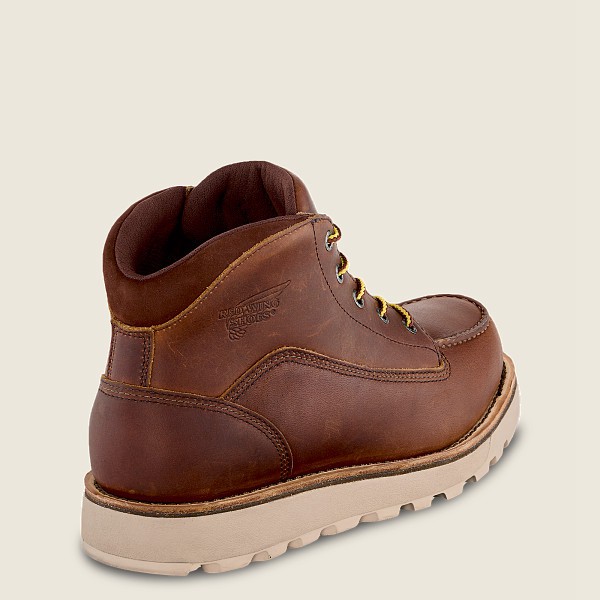 Work Støvler Herre - Red Wing Traction Tred Lite - Waterproof Soft Toe Chukka - Brune - NXBHRL-839